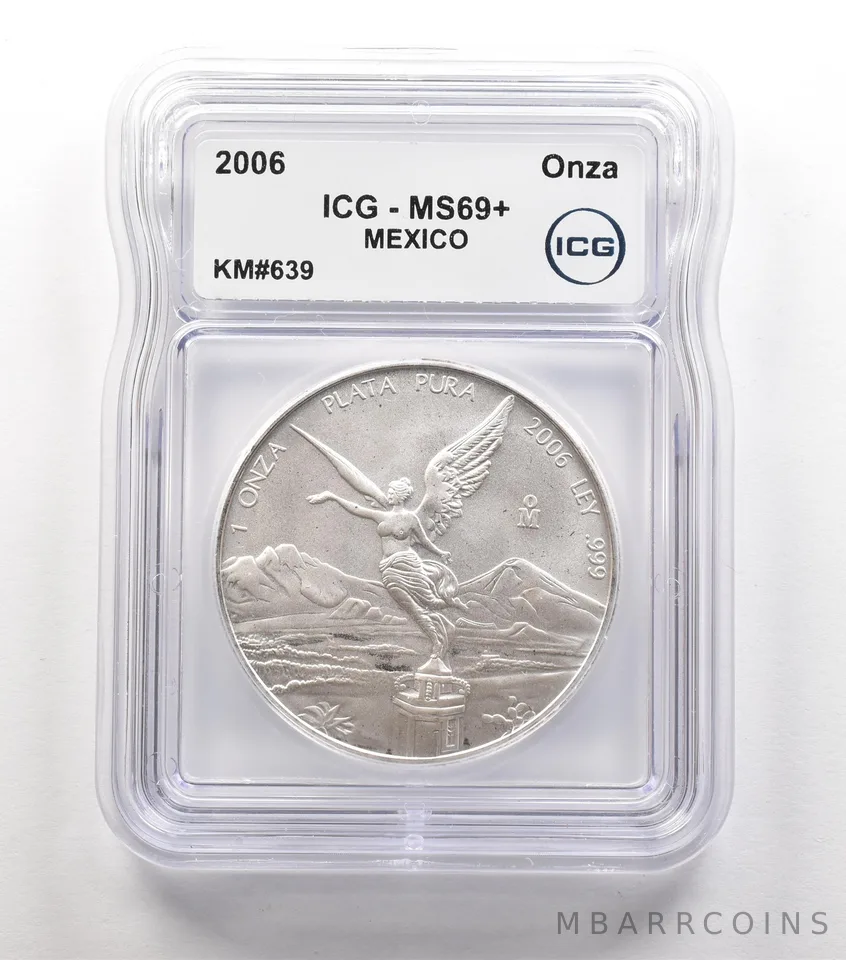 2006 Mo Mexico 1 Onza Silver Libertad KM#639 MS69+ ICG a6726