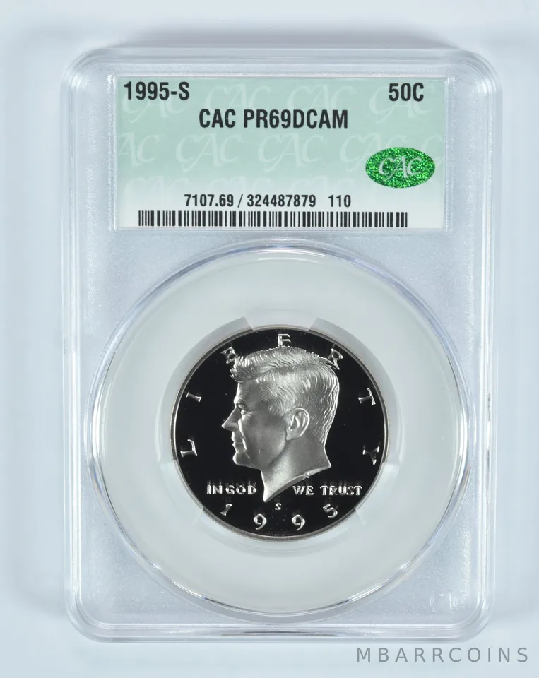 1995-S Kennedy Half Dollar PR69 DCAM CAC CACg