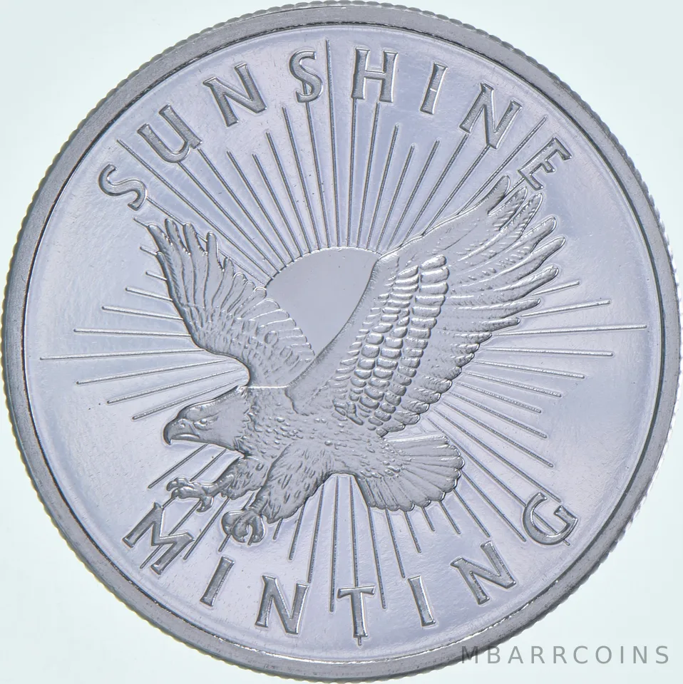 Sunshine Mint 1/2 oz .999 Fine Silver - BU Half Troy Oz Round