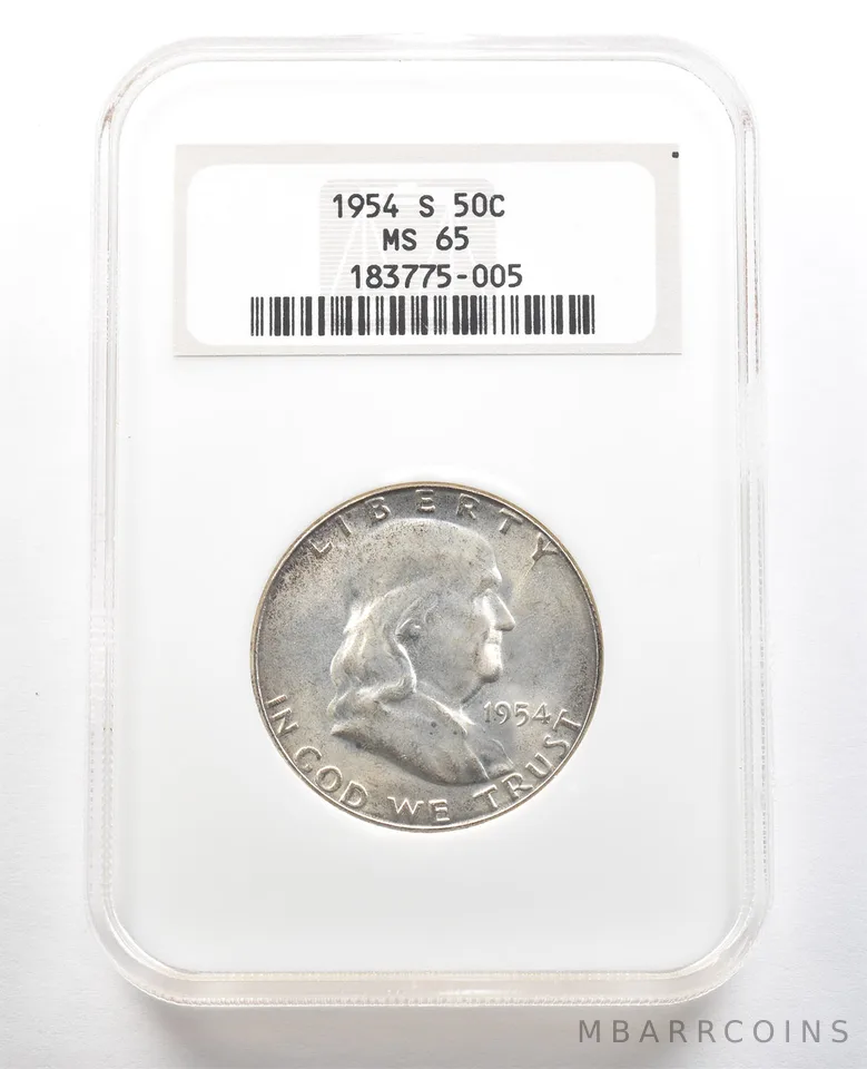 1954-S Franklin Half Dollar MS65 NGC *4680