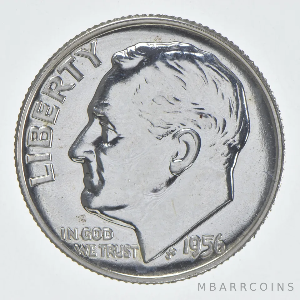 1956 Roosevelt Dime Proof 90% Silver