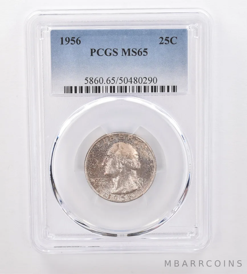 1956 Washington Quarter MS65 PCGS Beautiful Tone *0028