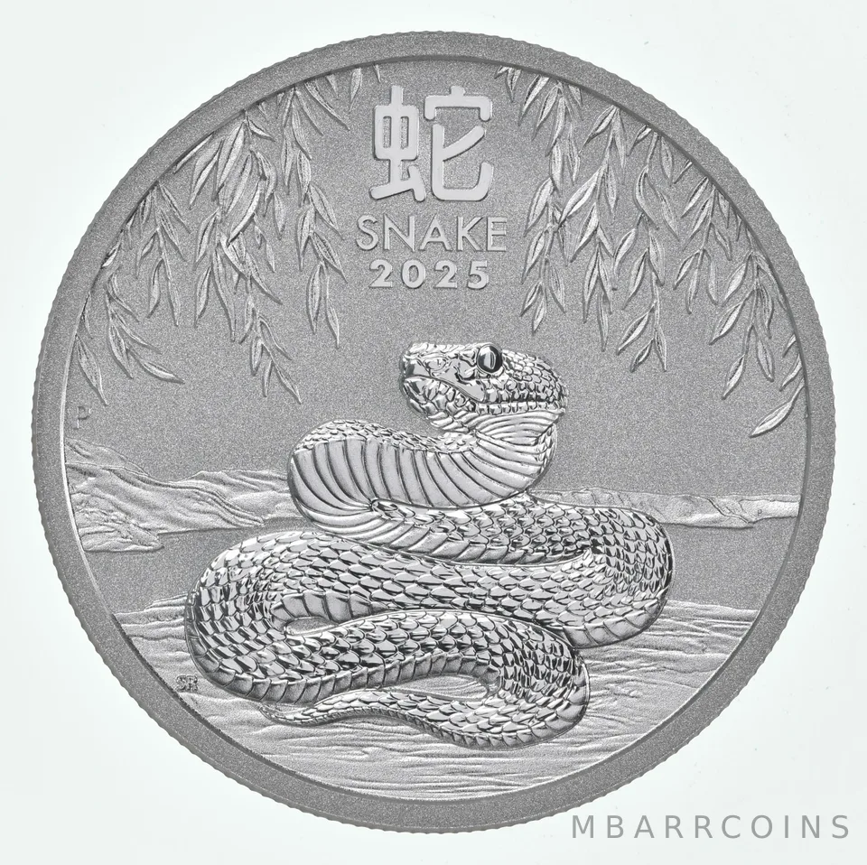 2025 Australia 50 Cents Silver Year Of The Snake 1/2 Oz 0.5 Oz Silver