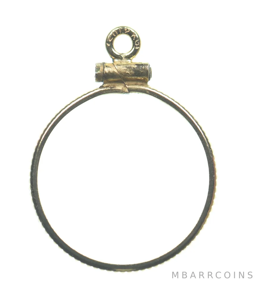 12k 0.6 Gram Gold Filled 15.5mm Coin Bezel Pendant Frame Edge *4961