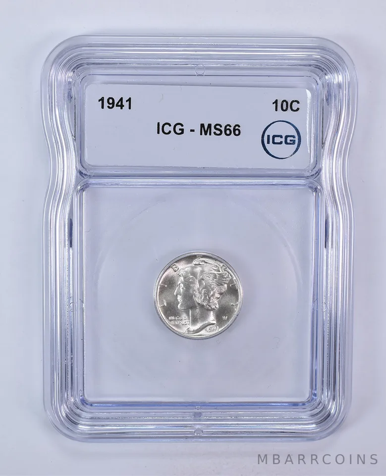 1941 Mercury Dime MS66 ICG