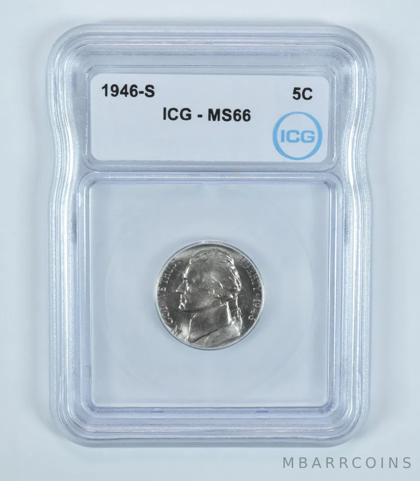 1946-S Jefferson Nickel MS66 ICG