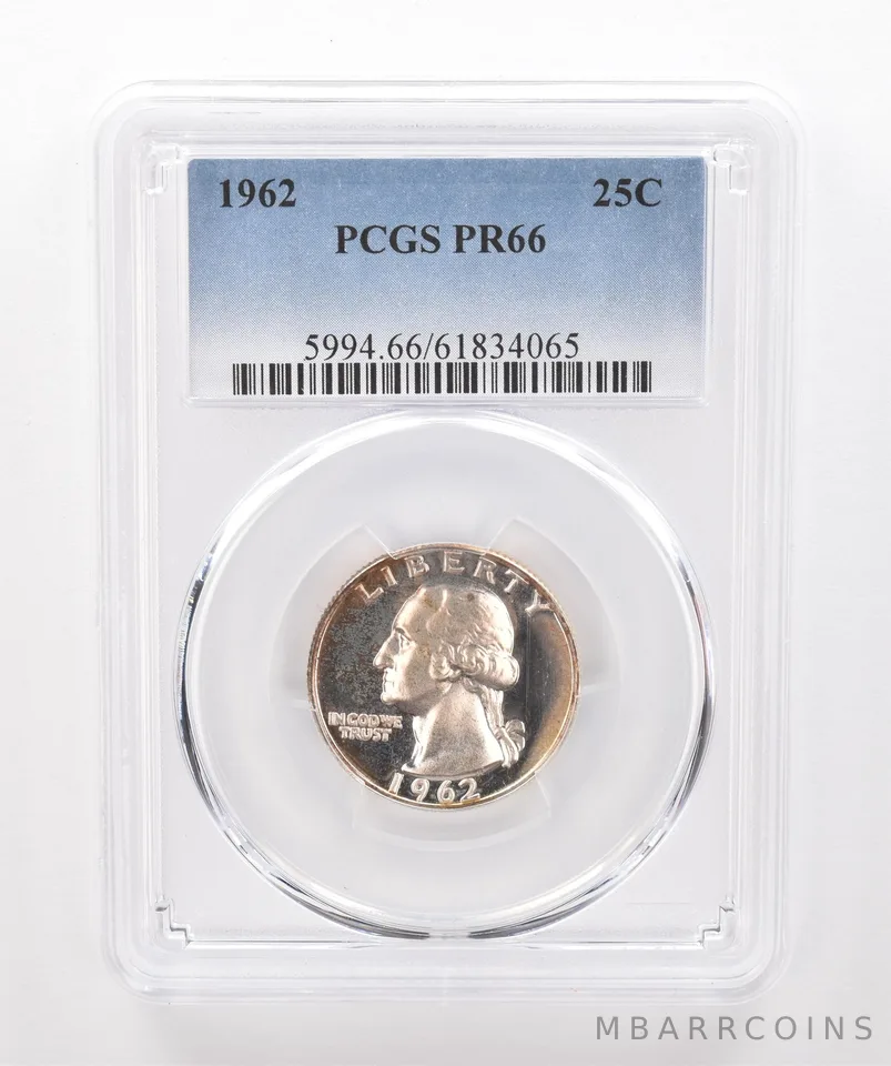 1962 Washington Quarter PR66 PCGS Beautiful Tone *1911