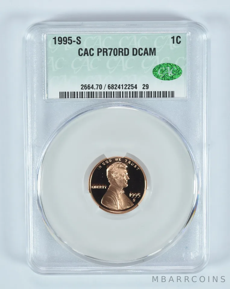 1995-S Lincoln Memorial Cent PR70 RD DCAM CAC CACg