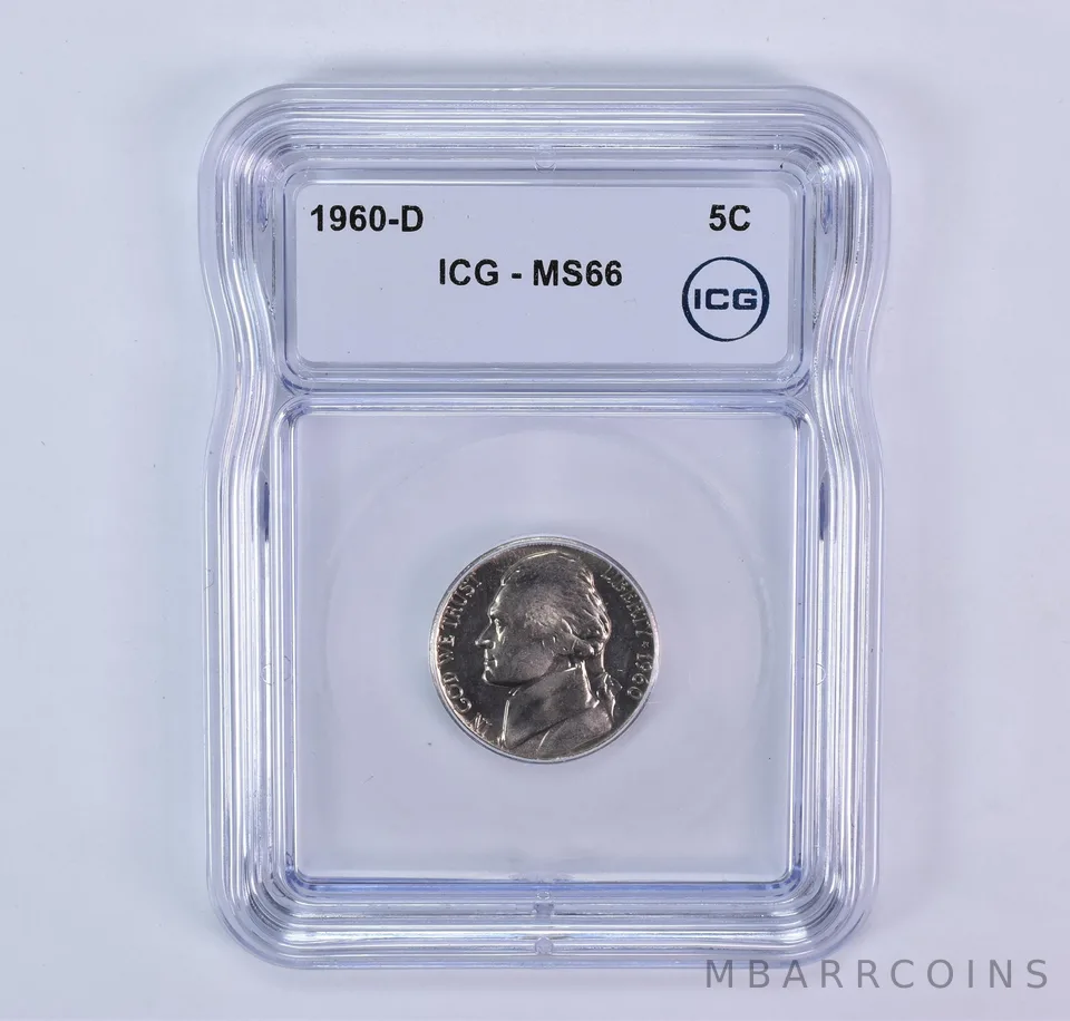 1960-D Jefferson Nickel MS66 ICG