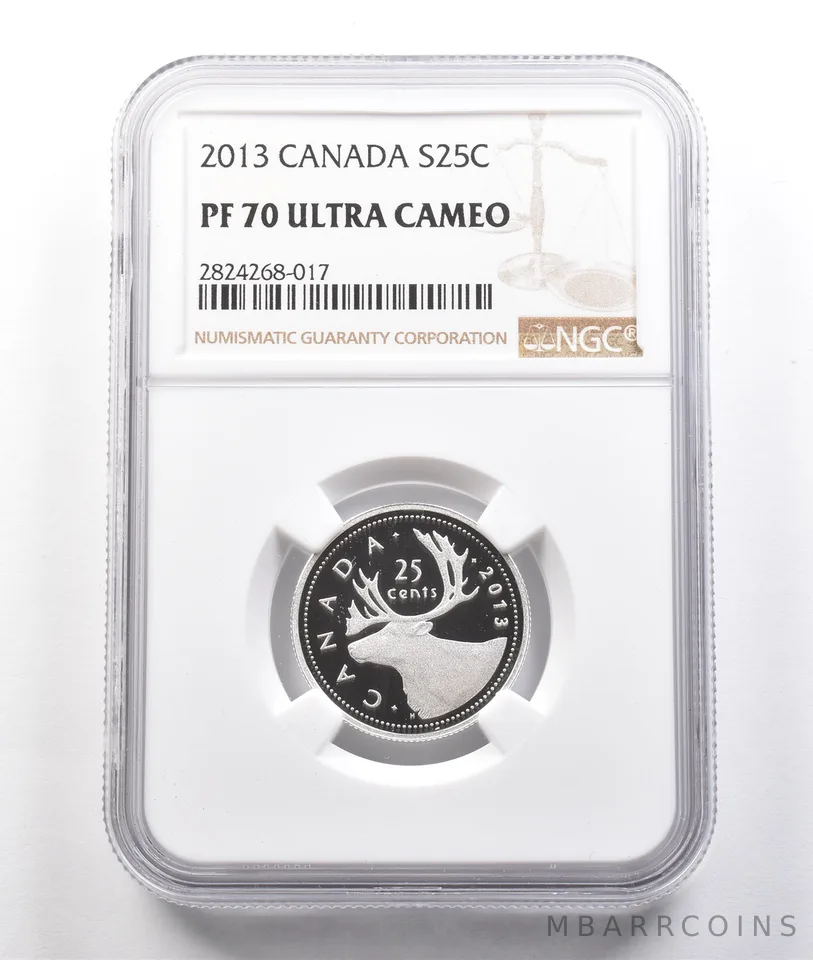 2013 Canada 25 Cents Silver PF70 UCAM NGC a3795