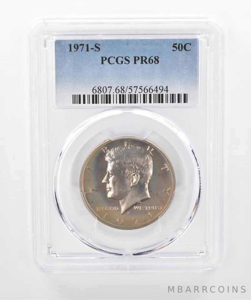 1971-S Kennedy Half Dollar PR68 PCGS Beautiful Tone a1351