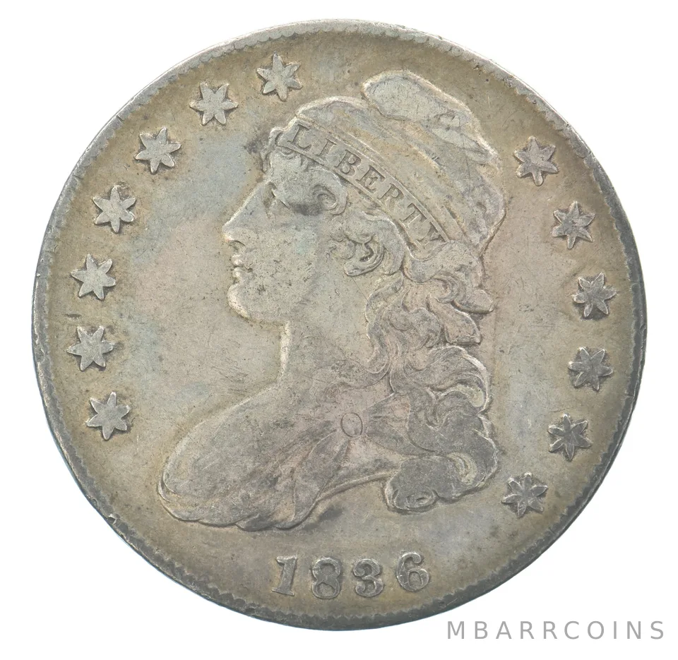 1836 Capped Bust Half Dollar Beautiful Tone *5156