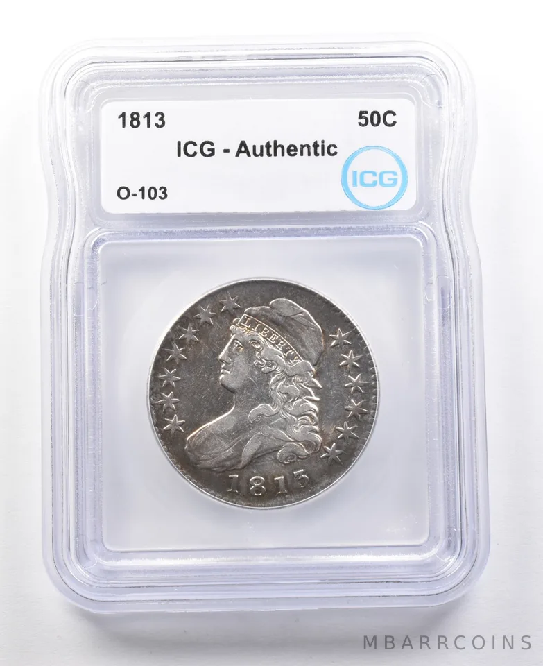 1813 Capped Bust Half Dollar O-103 Authentic ICG *3020