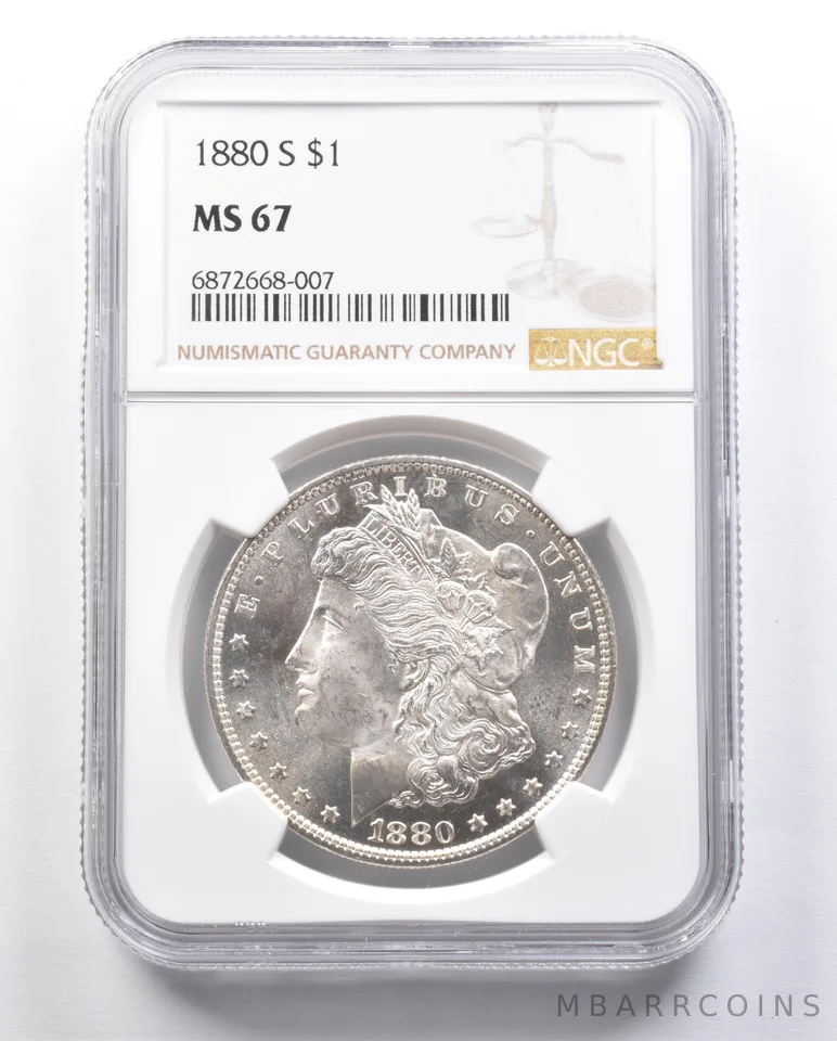 1880-S Morgan Silver Dollar MS67 NGC *6382