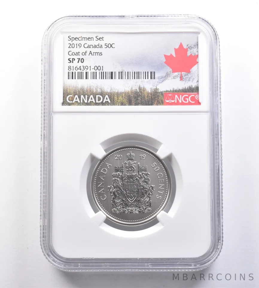 2019 Canada 50 Cents Specimen Set Coat Of Arms SP70 NGC *7043