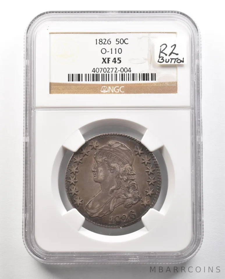 1826 Capped Bust Half Dollar O-110 XF45 NGC *4731