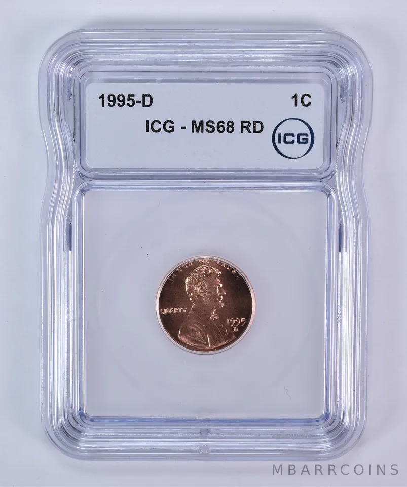 1995-D Lincoln Memorial Cent MS68 RD ICG