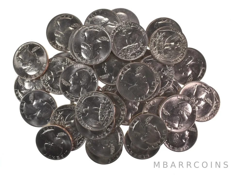 Lot (40) 1973-P Washington Quarter Clad Unc Roll