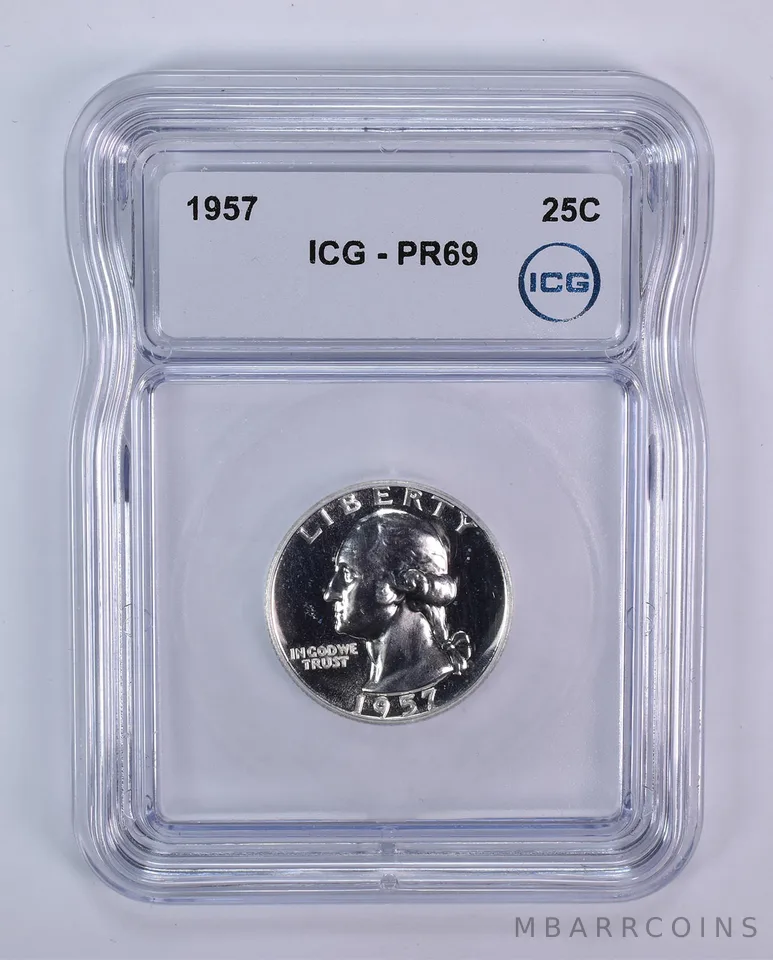 1957 Washington Quarter PR69 ICG