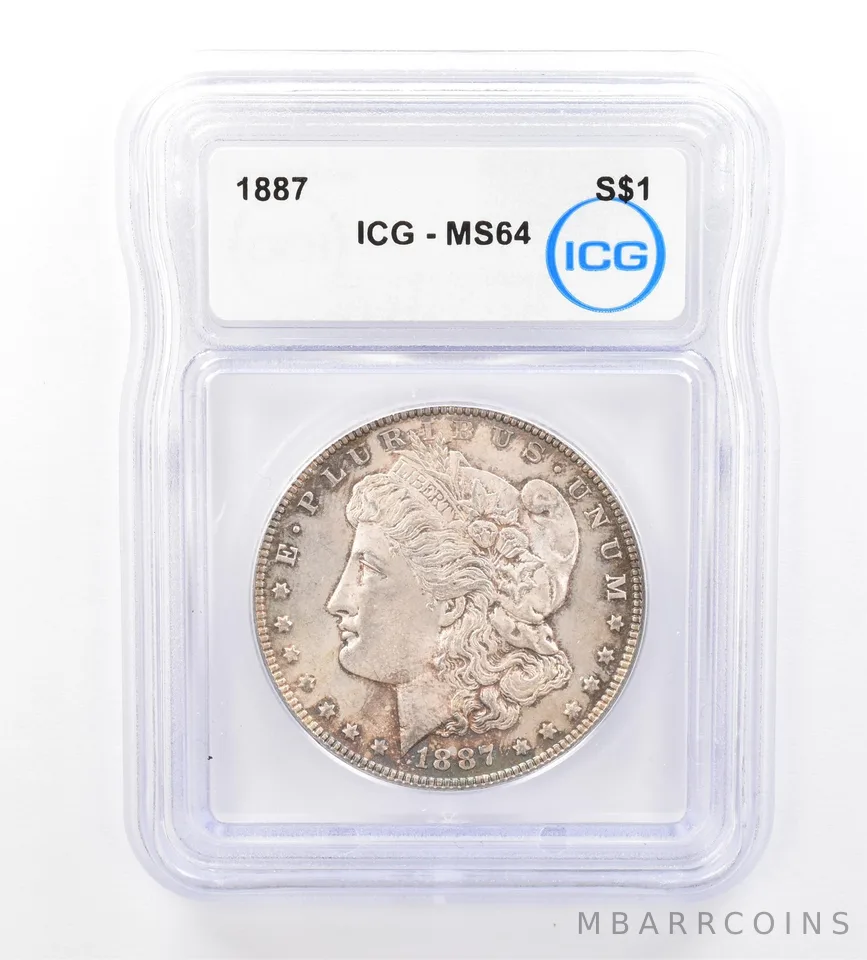 1887 Morgan Silver Dollar MS64 ICG Beautiful Tone *1726