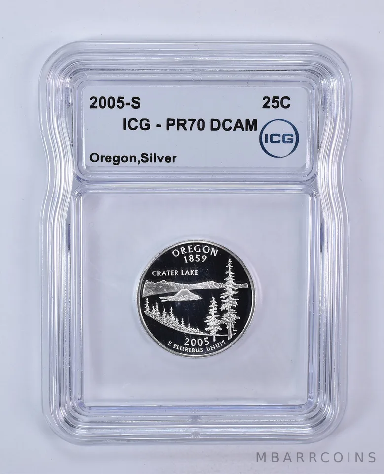 2005-S Washington State Quarter Silver Oregon PR70 DCAM ICG