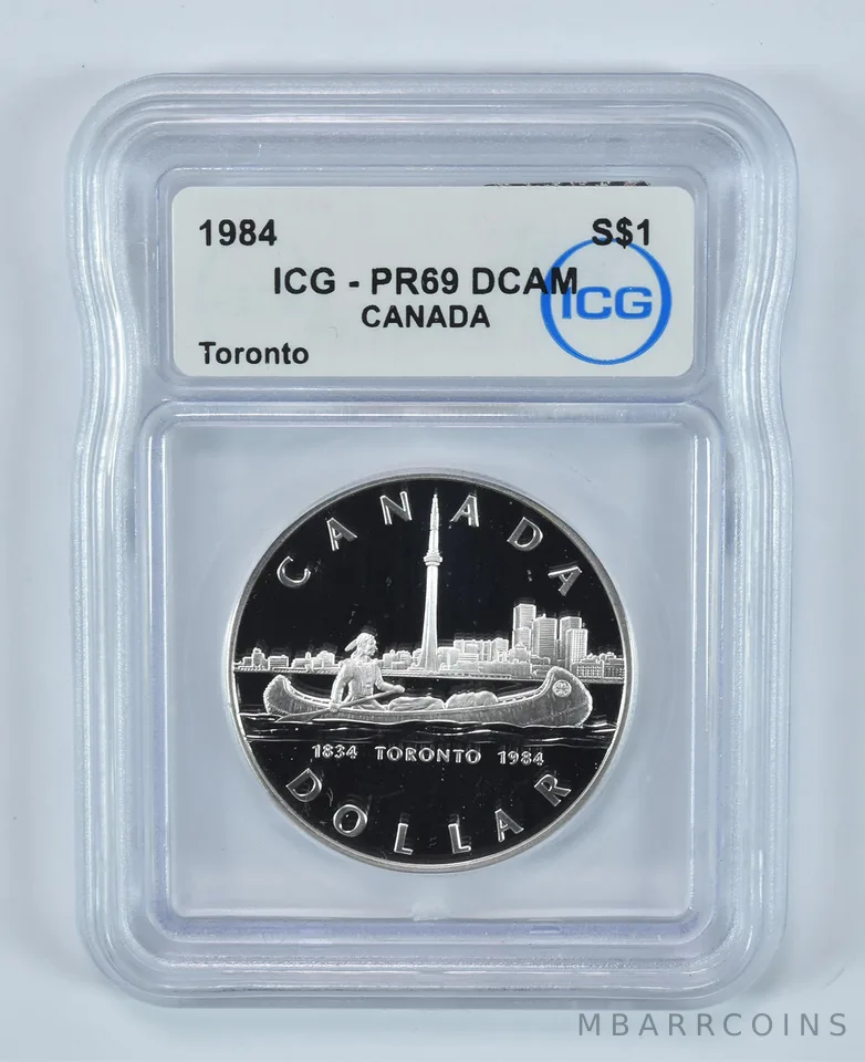 1984 Canada Silver Dollar Toronto PR69 DCAM ICG