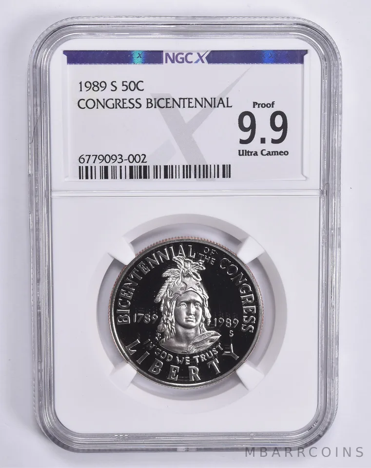 1989-S Congress Commemorative Half Dollar Proof 9.9 NGC X NGCX