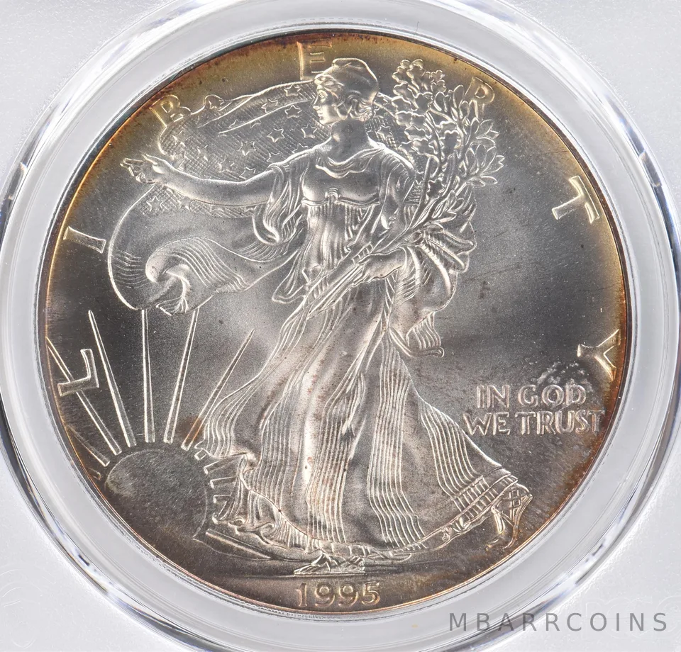 1995 American Silver Eagle MS69 PCGS Beautiful Tone *1119