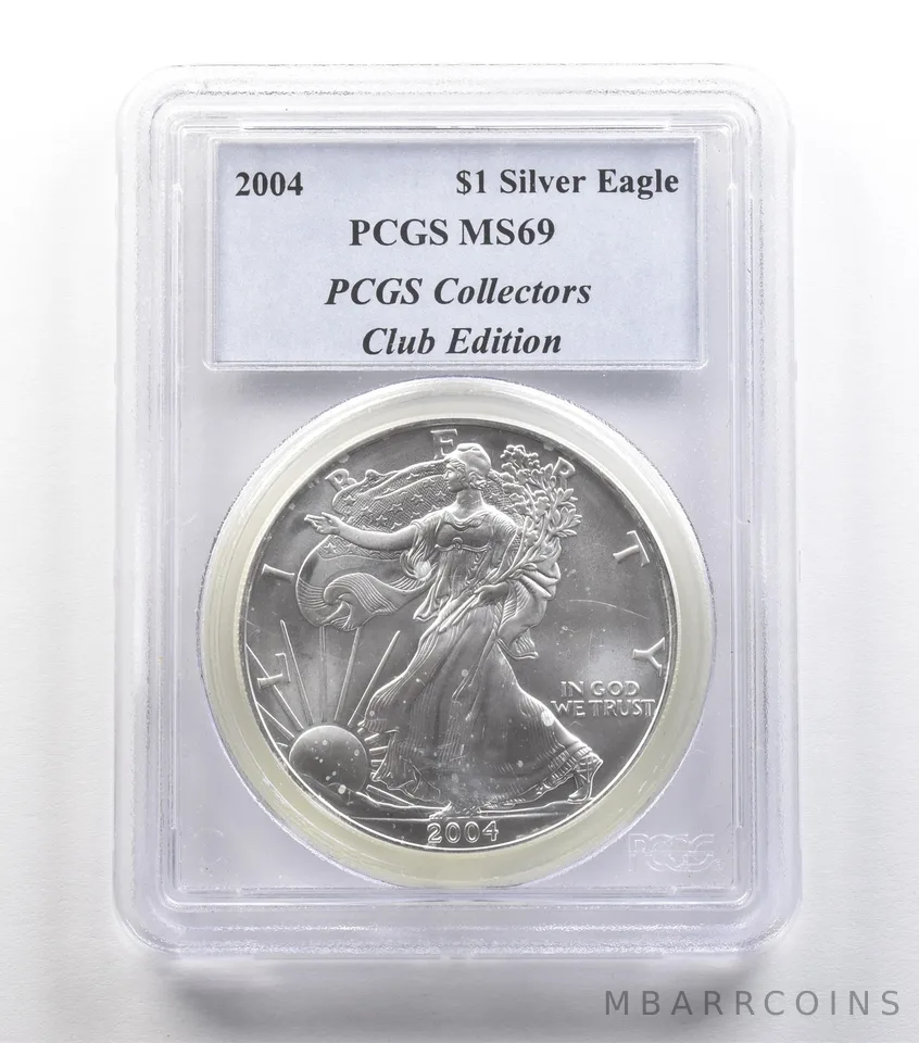 2004 American Silver Eagle Collectors Club Edition MS69 PCGS *4221
