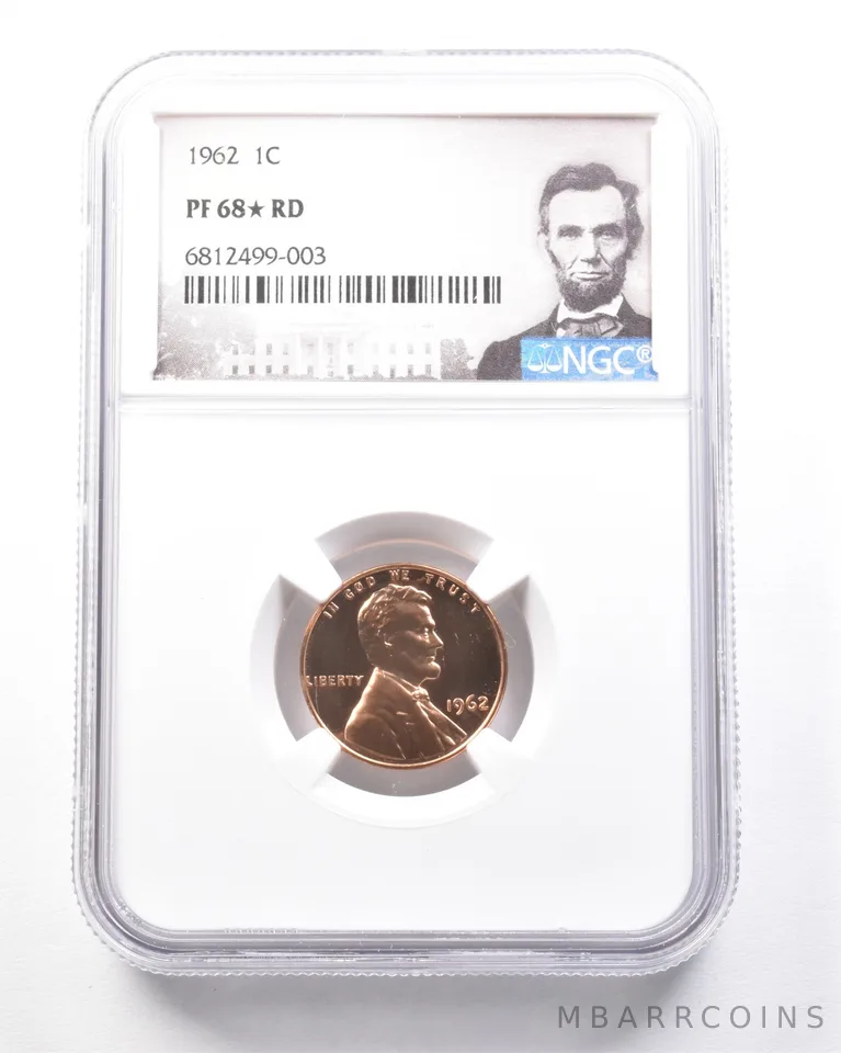 1962 Lincoln Memorial Cent PF68* STAR RD NGC *7800