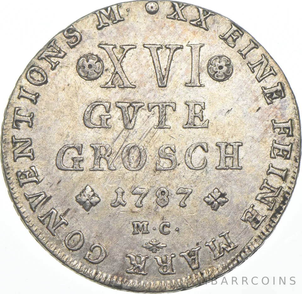 1787 Brunswick German State 16 Gute Groschen *7920