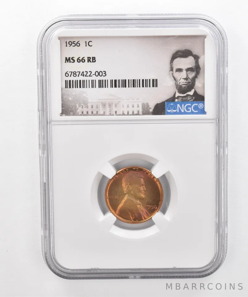 1956 Lincoln Wheat Cent MS66 RB NGC Beautiful Tone *2961