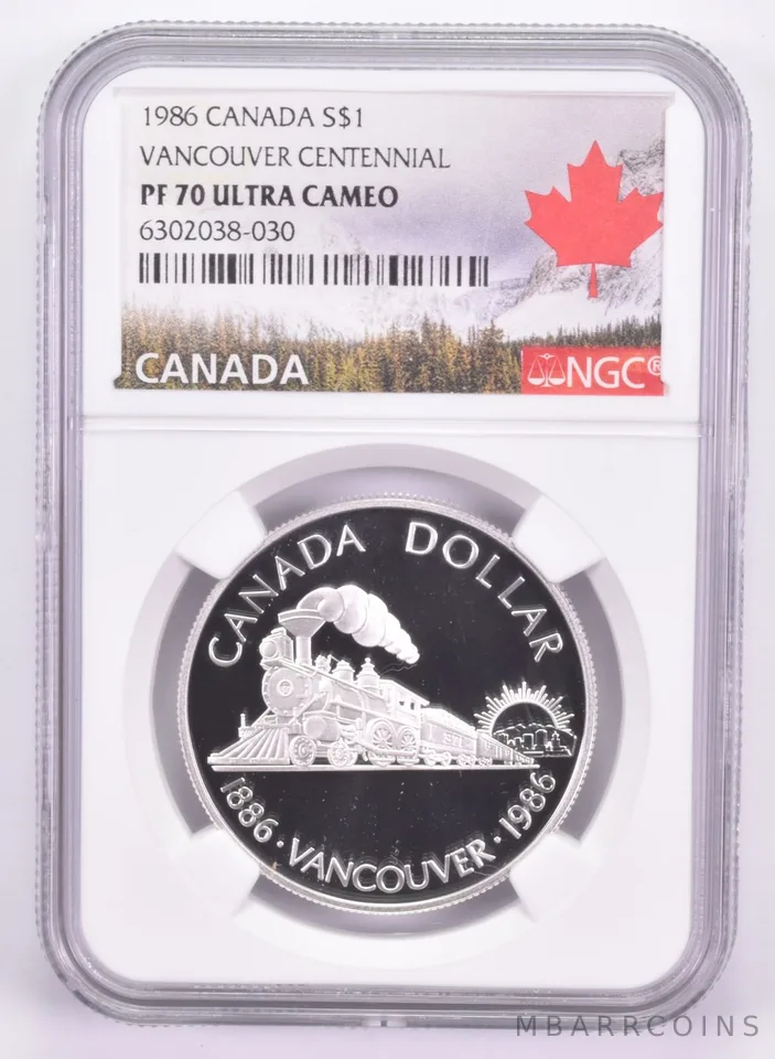 1986 Canada $1 Silver Dollar Vancouver Centennial PF70 UCam NGC