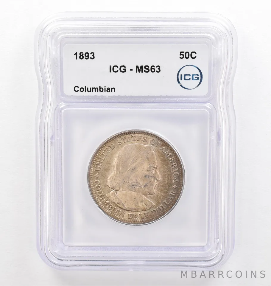 1893 Columbian Exposition Half Dollar MS63 ICG Beautiful Tone *0244