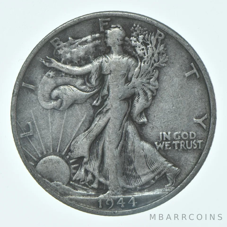 1944-S Walking Liberty Half Dollar CIRC VG+ 90% Silver