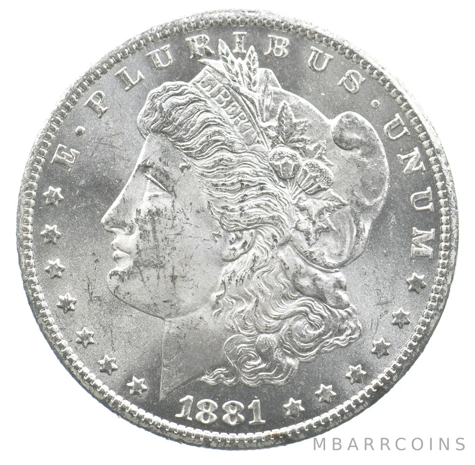 1881-CC Morgan Silver Dollar VAM 5 CC Tilt Left *4850
