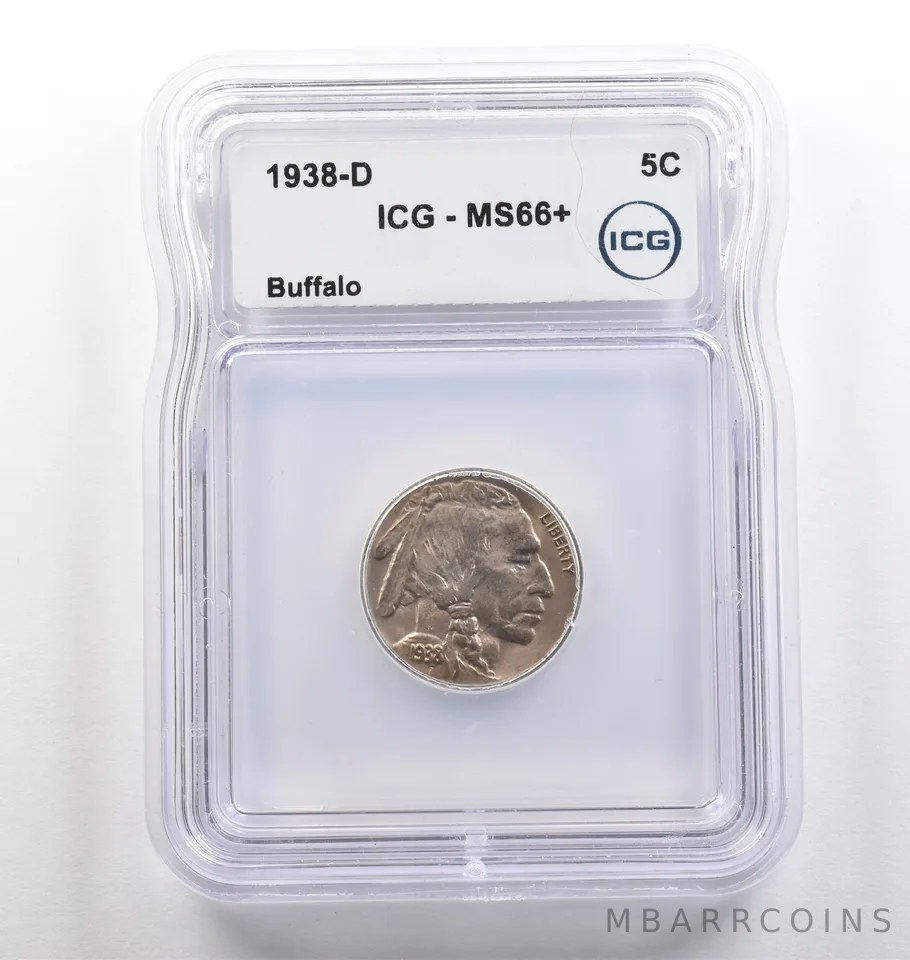 1938-D Indian Head Buffalo Nickel MS66+ ICG *4001