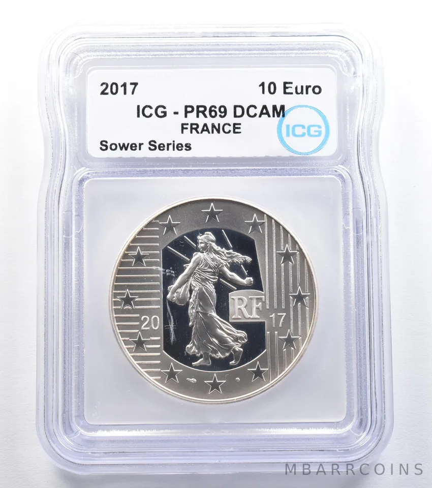 2017 France 10 Euro Sower Series Silver PR69 DCAM ICG *7934