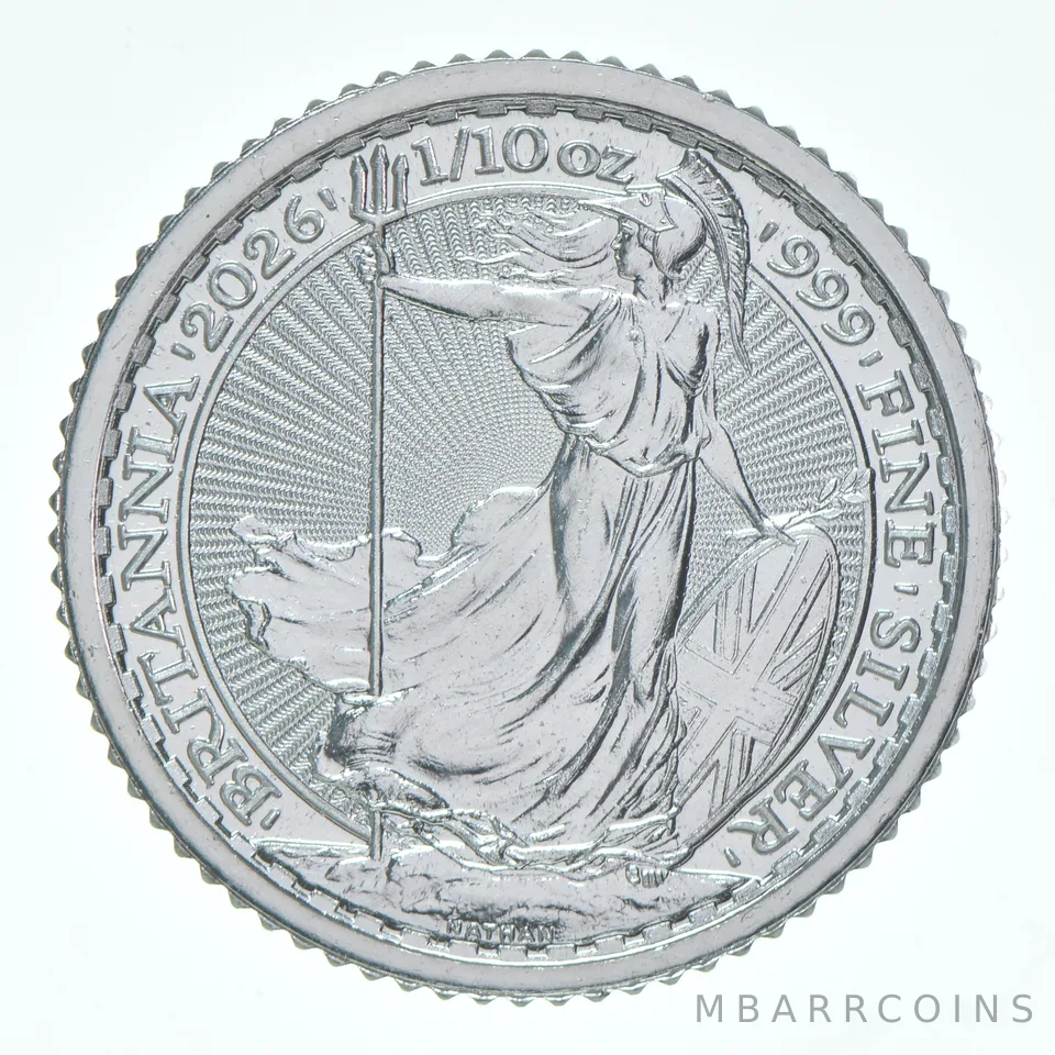 2026 Great Britain 20 Pence Silver Britannia 1/10 Oz Silver