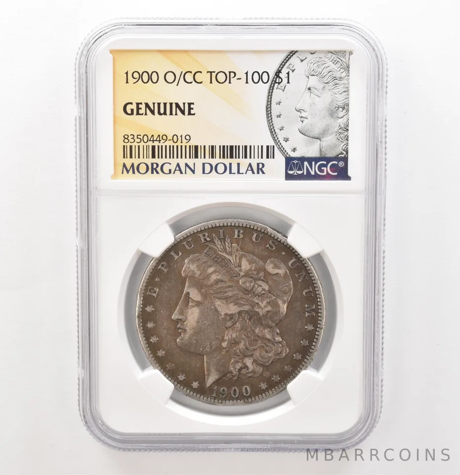 1900-O/CC Morgan Silver Dollar Top 100 Genuine NGC Beautiful Tone *3932
