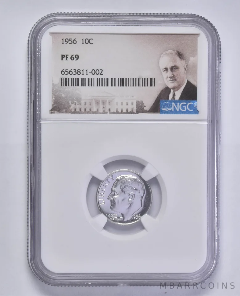 1956 Roosevelt Dime Silver PF69 NGC PR Proof Special Label