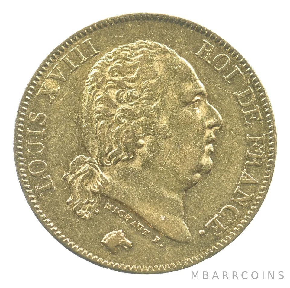 1817 A France 40 Francs Gold *7410