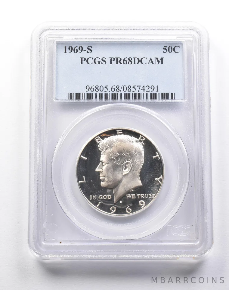 PR68 DCAM 1969-S Kennedy Half Dollar PCGS *7990