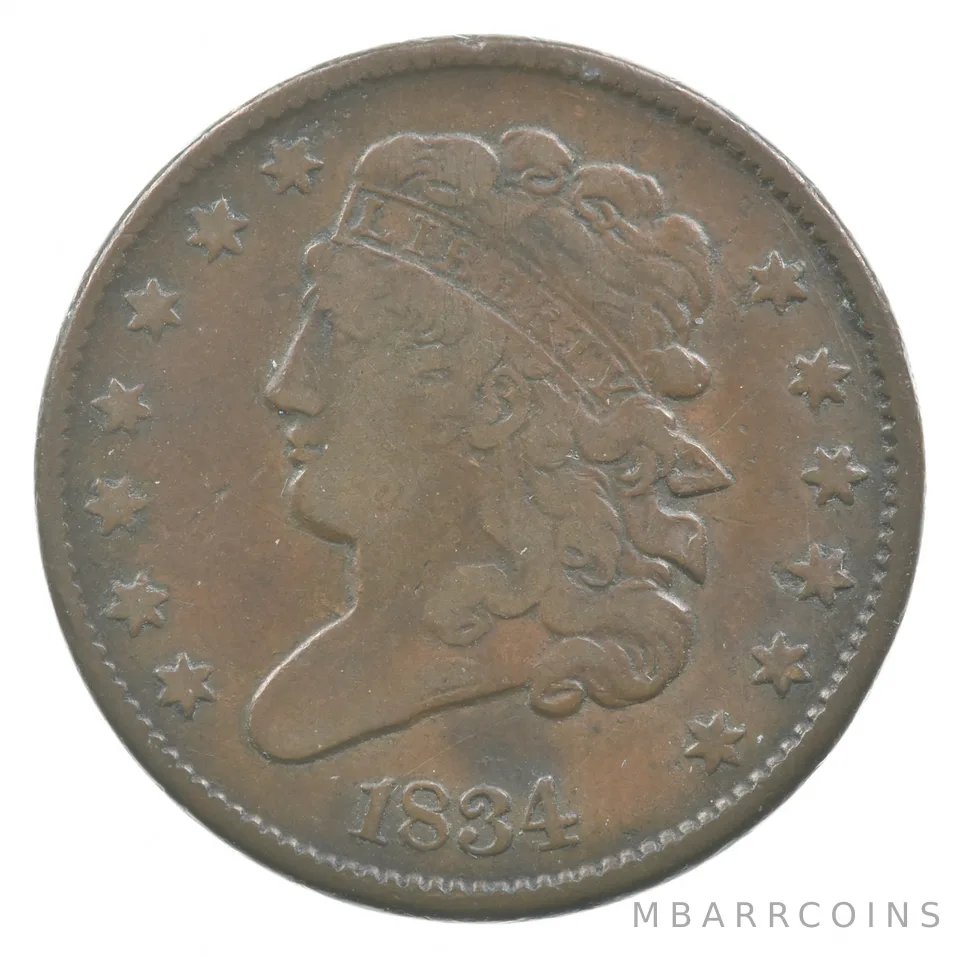 1834 Classic Head Half Cent *4302
