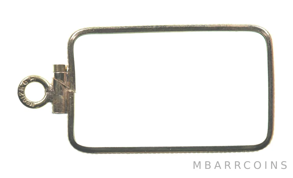12K Gold Filled 25 MM Gold Bar Bezel Pendant Frame Edge *2111