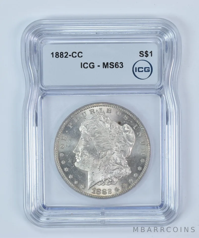 1882-CC Morgan Silver Dollar MS63 ICG