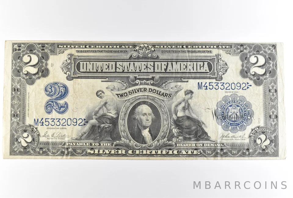 1899 $2 Silver Certificate Large Note Blue Seal *2515