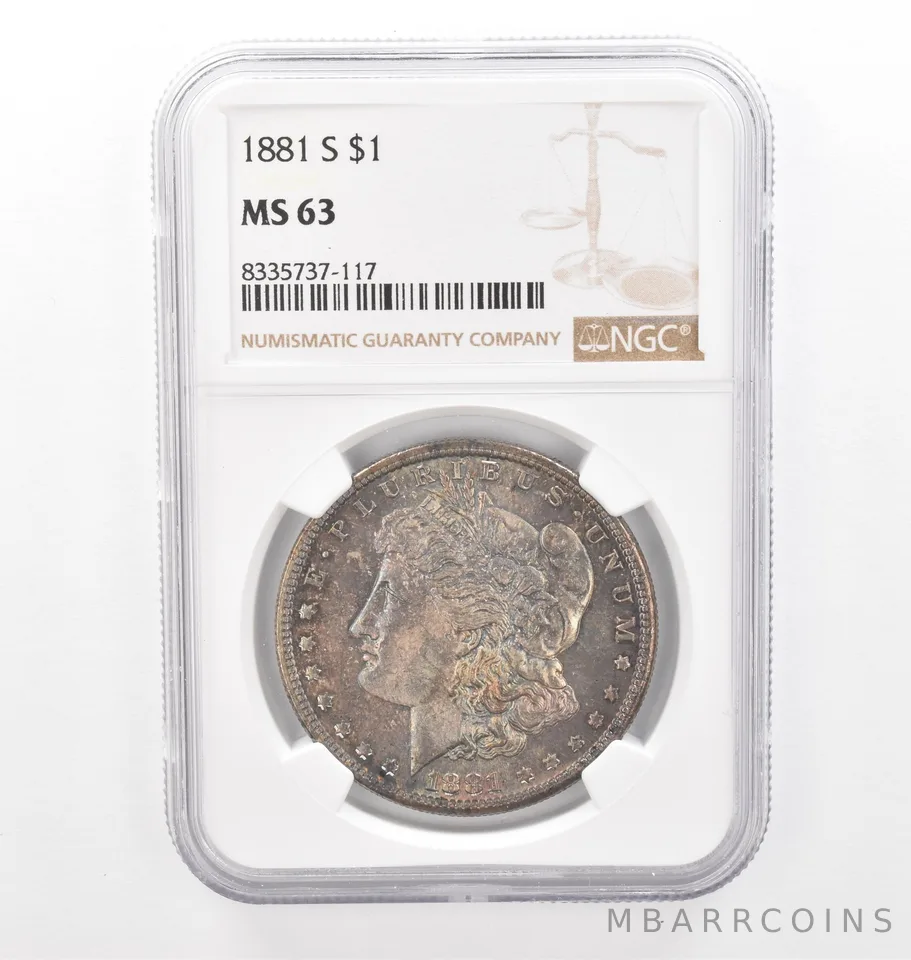 1881-S Morgan Silver Dollar MS63 NGC Beautiful Tone *2064