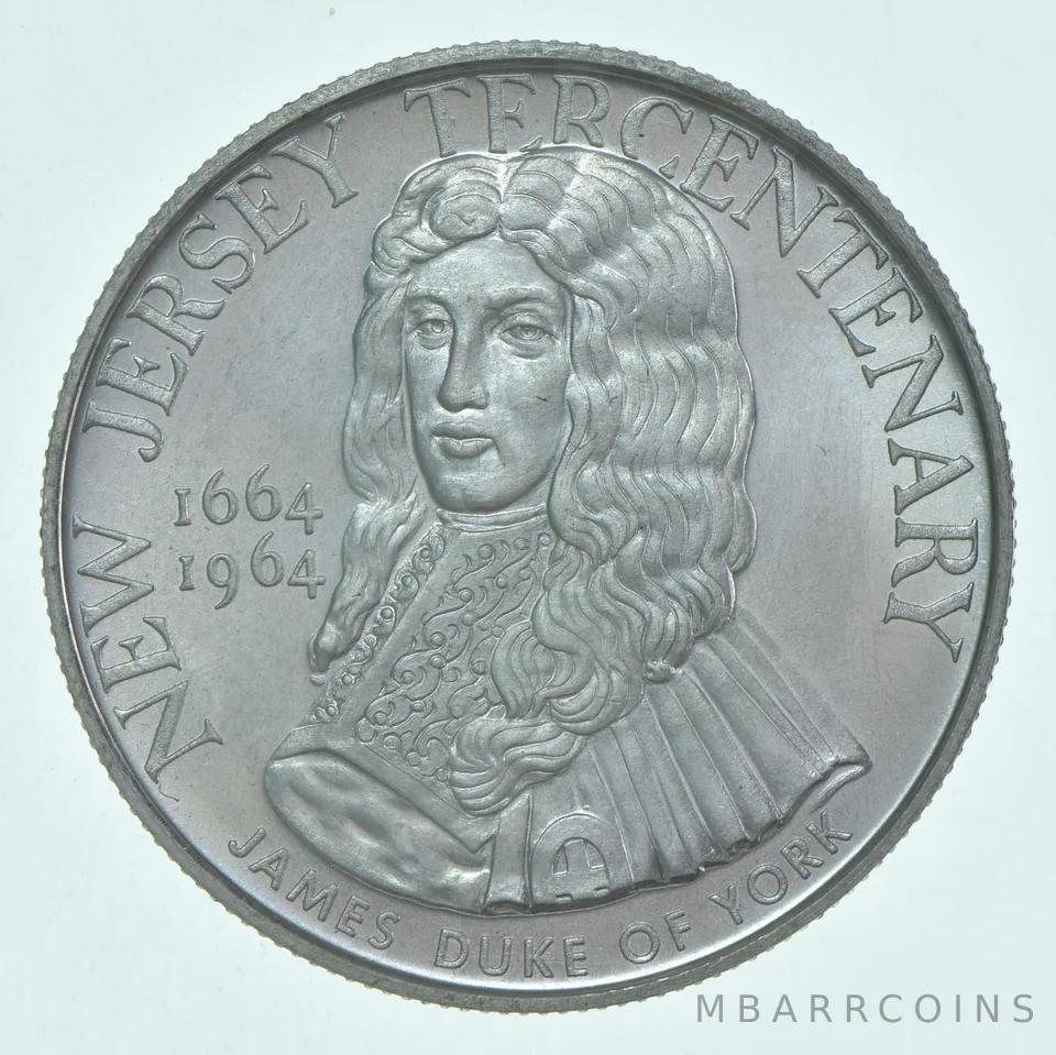 1964 New Jersey Tercentenary So-Called Half Dollar Heraldic Art Medal