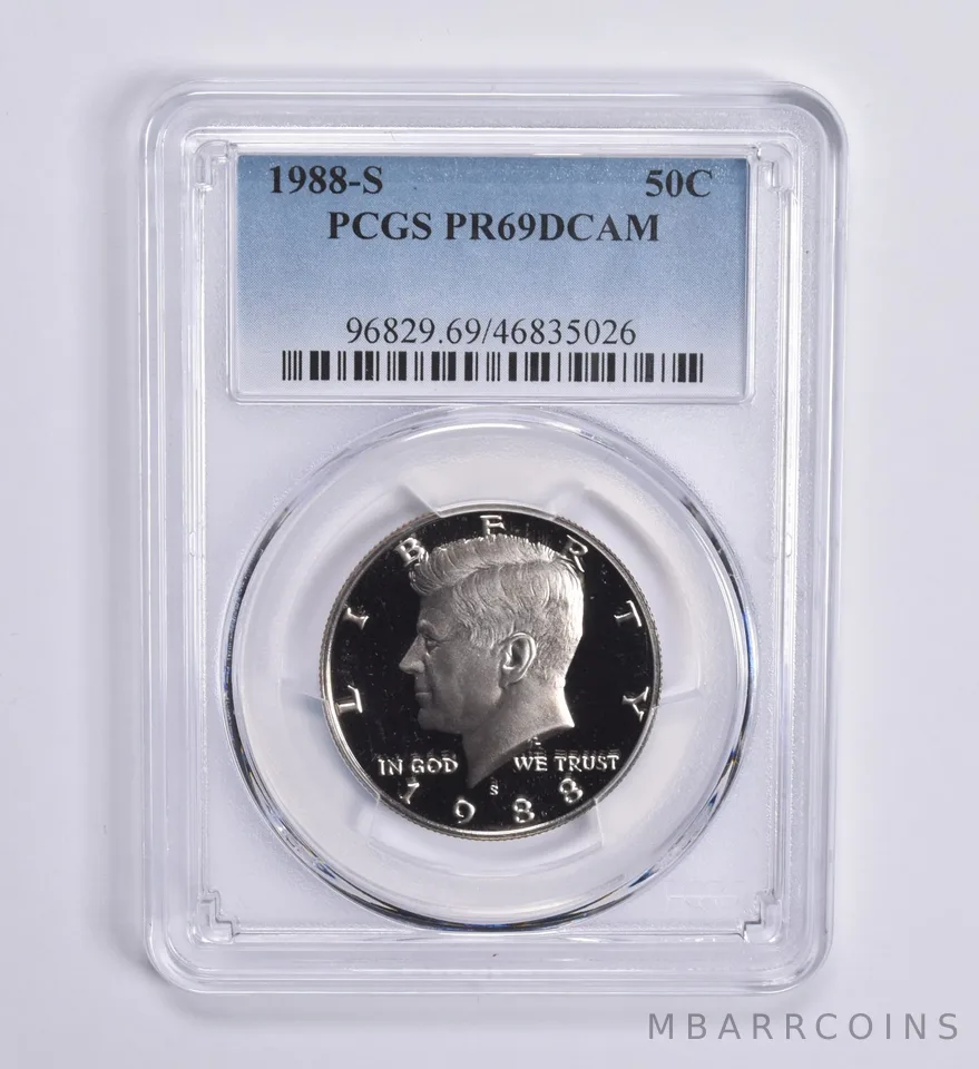 1988-S Kennedy Half Dollar 50c PR69 DCAM PCGS Blue Lbl